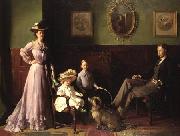 William Orpen Group portrait of the family of George Swinton oil painting artist
